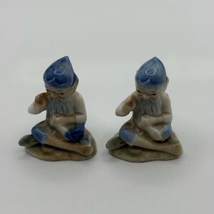 Lot Of 2 Wade Lucky Fairy Folk Tailor Leprechaun Pixie Gnome Miniature Figurines